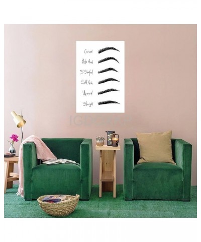 Eyebrow Beauty Poster Eyebrow Shape Guide Chart Poster Beauty Salon Art Aesthetic Poster (4) Canvas Poster Wall Art Decor Pri...