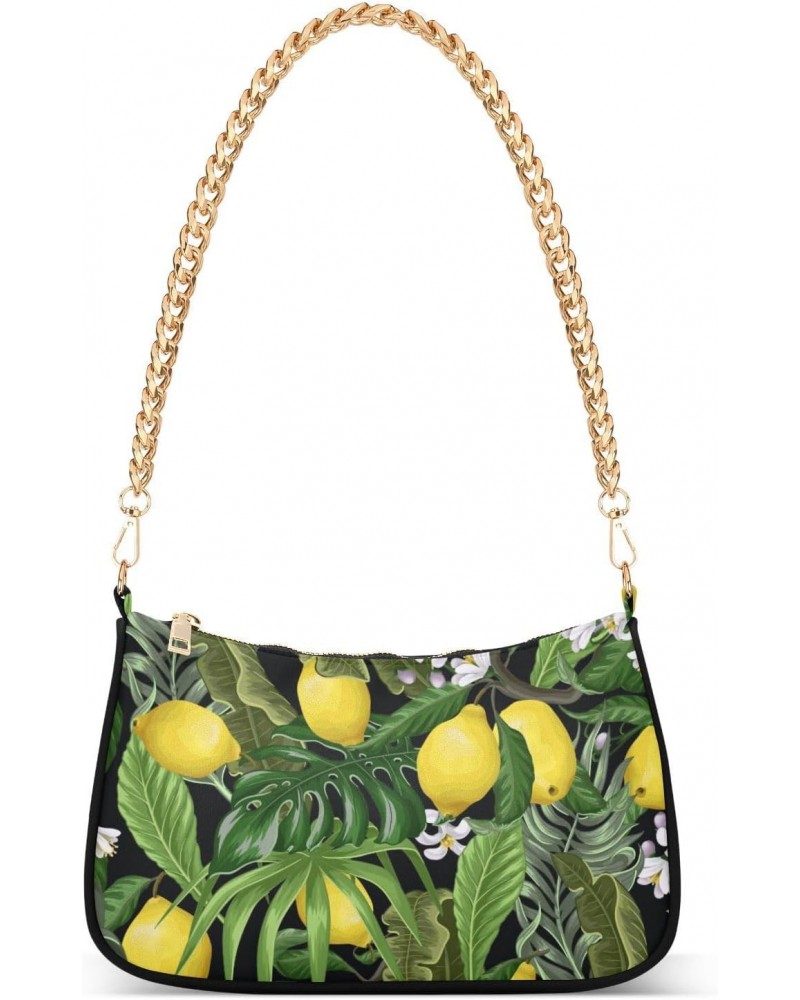 Fruit Shoulder Bag Lemon Summer Jungle Women Clutch Handbag Shoulder Purch Boho Bag Date Chain Bag Tote Bag Spring Holiday Bi...