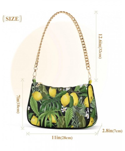 Fruit Shoulder Bag Lemon Summer Jungle Women Clutch Handbag Shoulder Purch Boho Bag Date Chain Bag Tote Bag Spring Holiday Bi...