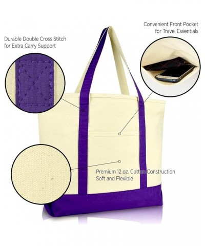 Initial Tote Bag Personalized Monogram Zippered Top Letter - A Purple $12.00 Totes