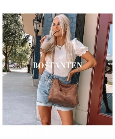 Purses for Women Designer Handbags Vegan Leather Hobo Bags Ladies Shoulder Bags Pocketbooks B01-brown $13.49 Hobo Bags