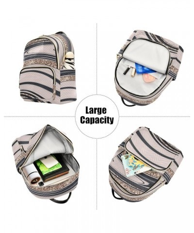 Backpack Purse for Women Abstract Marble Artistic, Mini Fashion Backpack Ink Style Lightweight Casual Daypack Shoulder Bag Tr...