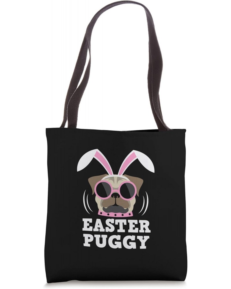 Pugs Bunny Happy Easter Puggy Rabbit Pug Pet Dog Lover Tote Bag $11.87 Totes