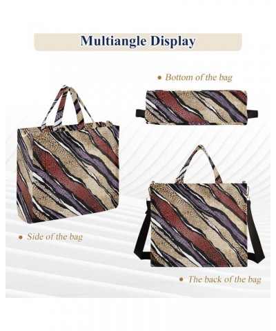 Corduroy Handbags for Women Tote Bags with Adjustable Strap Zebra and Leopard Print Shoulder Bag Casual Crossbody Bag Ladies ...