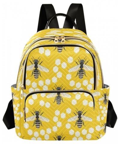 Women Backpack Purse Bee Honeycomb Inseacts Bees Fashion Shoulder Bags Travel Backpack Small Daypacks M Medium $13.52 Backpacks