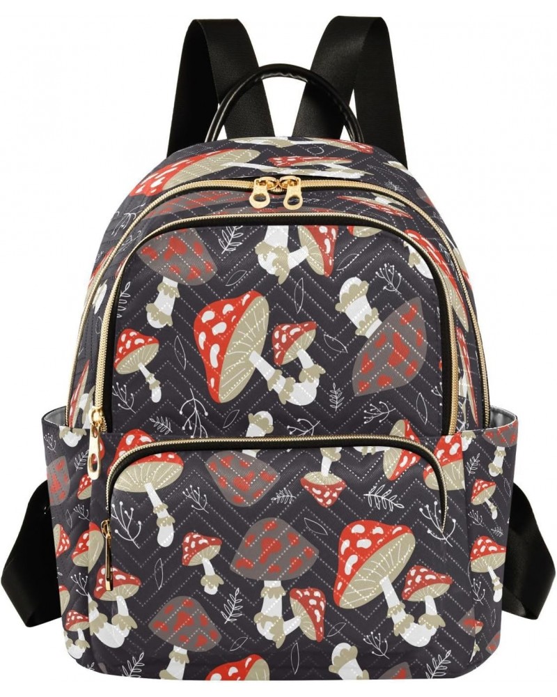 Fantasy Magic Funny Mushrooms Backpack for Women Purse Bag Travel Handbag Shoulder Bag $17.84 Backpacks