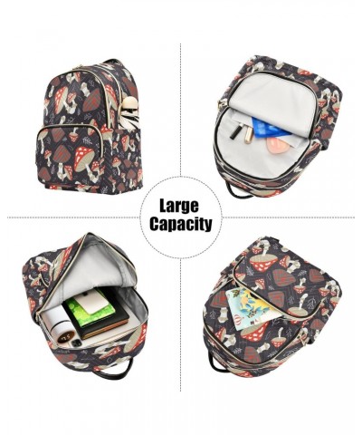 Fantasy Magic Funny Mushrooms Backpack for Women Purse Bag Travel Handbag Shoulder Bag $17.84 Backpacks