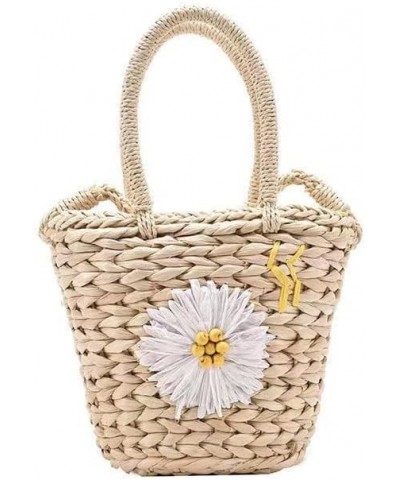 Round Straw Bag Large Woven Women Light Crossbody Bag Summer Beach Tote Handbags Handle Shoulder Bag (Color : D) R $12.35 Totes