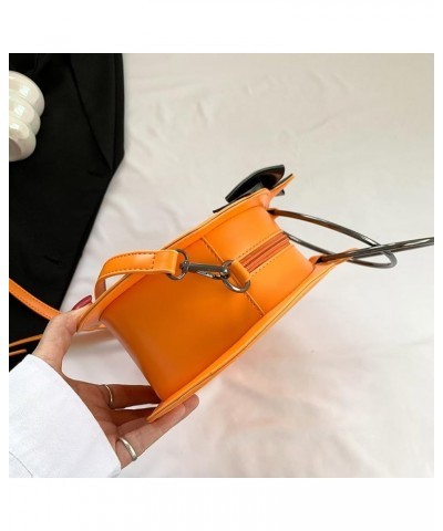 Women Pumpkin Crossbody Bag Cartoon Ring Top Handle Bag Novelty Leather Tote Bag Versatile Halloween Goodie Gift Bag Orange $...