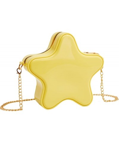 Women's Mini Star Tote Bag, Women's Cute PU Leather Hobo Bag Chic Star Crossbody Yellow $10.56 Totes