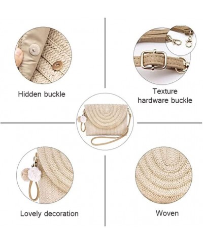 Straw Shoulder Bag Straw Clutch Straw Crossbody Bag Casual Beach Straw Handmade Bag for Women Envelope Purse Wallet (Color : ...