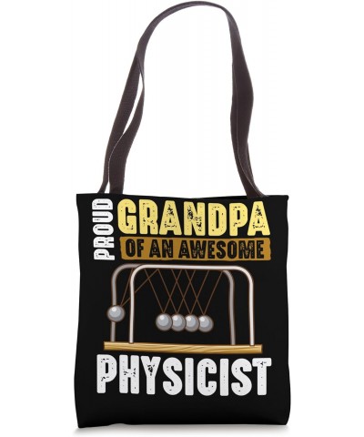 Proud Grandpa Of Physicist Physics Student Teacher Graphic Tote Bag $10.25 Totes