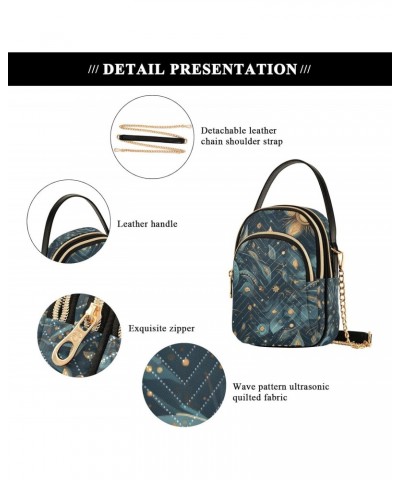 Crossbody Bag for Women, Ethnic Flowers Phone Purse Detachable Chain Bag Shoulder Handbag Wallet $13.19 Crossbody Bags