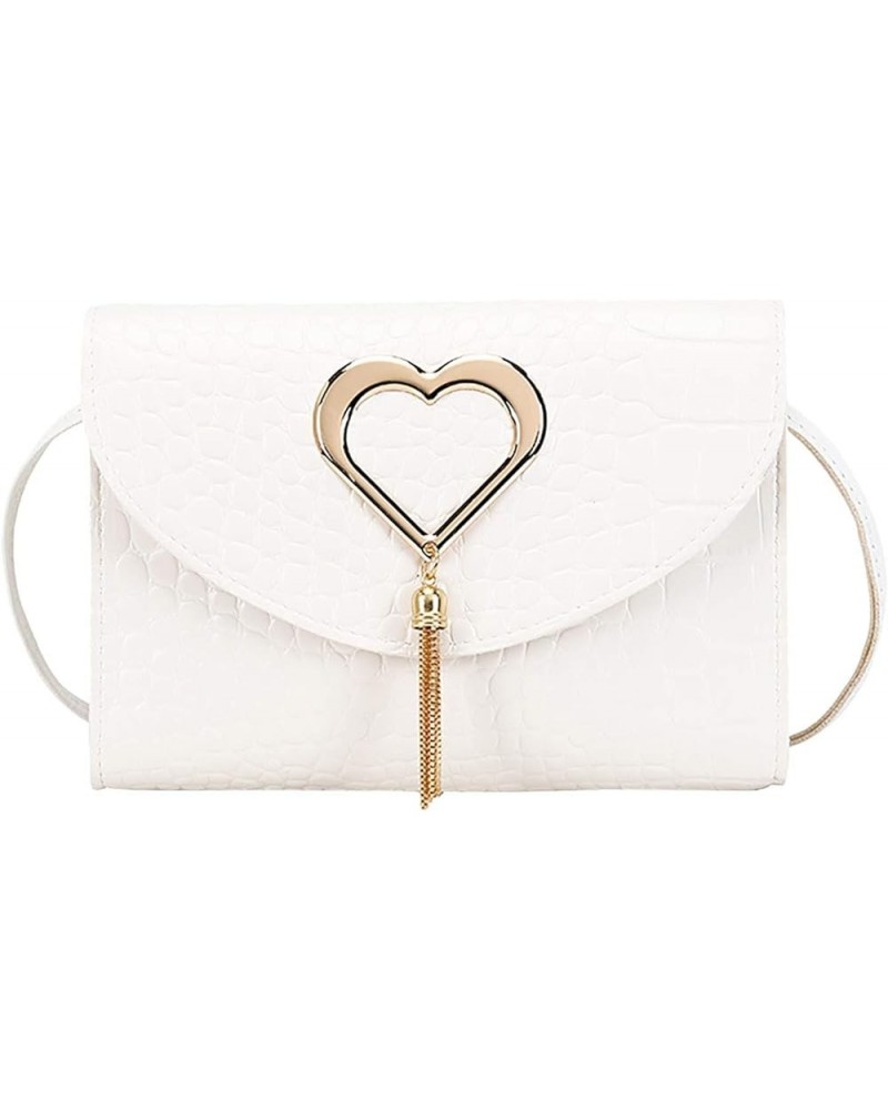 Bag Fashion Messenger Shoulder Bag Handbag Ladies All-match Bag Canvas Shoulder Bag (White, One Size) White One Size $11.27 S...