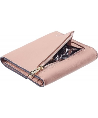 RFID Blocking Small Mini Compact Wallet Trifold Credit Card Holder Pocket Purse for Women Napa Pink $7.66 Wallets