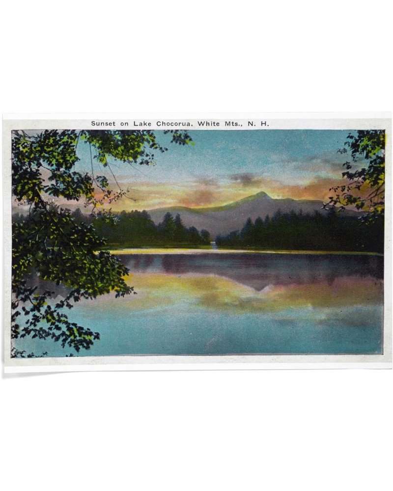 24x36 Inch Giclee Print, White Mountains, New Hampshire, Sunset View on Lake Chocorua $28.49 Totes