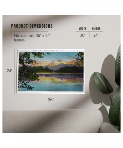 24x36 Inch Giclee Print, White Mountains, New Hampshire, Sunset View on Lake Chocorua $28.49 Totes