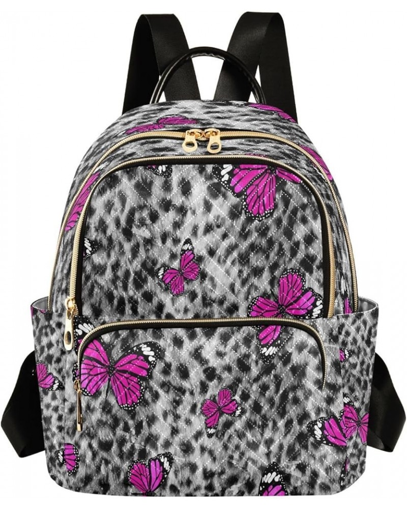 Backpack Purse for Women Colorful Butterflies Leopard Cheetah Animal Skin Casual Shoulder Bag Small Backpack M Small $11.44 B...