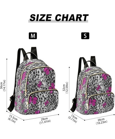 Backpack Purse for Women Colorful Butterflies Leopard Cheetah Animal Skin Casual Shoulder Bag Small Backpack M Small $11.44 B...