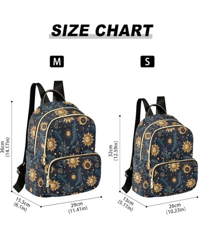 Sun Moon Boho Mandala Backpack Purse for Women Small Travel Bag Fashion Daypack M 202a4956 M(11.4"x6.1"x14.17") 202a4956 $16....