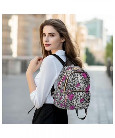 Backpack Purse for Women Colorful Butterflies Leopard Cheetah Animal Skin Casual Shoulder Bag Small Backpack M Small $11.44 B...