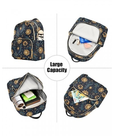 Sun Moon Boho Mandala Backpack Purse for Women Small Travel Bag Fashion Daypack M 202a4956 M(11.4"x6.1"x14.17") 202a4956 $16....