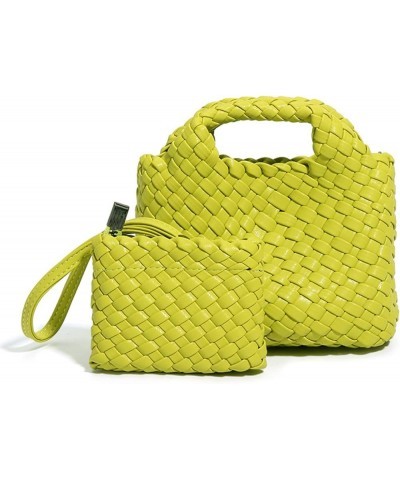 Woven Bag for Women with Coin Purse Fashion Handbag Female Shoulder Bag Foldable Chain Small Tote Crossbody Bags Fruit Green ...