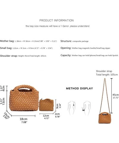 Woven Bag for Women with Coin Purse Fashion Handbag Female Shoulder Bag Foldable Chain Small Tote Crossbody Bags Fruit Green ...