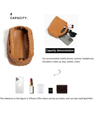 Woven Bag for Women with Coin Purse Fashion Handbag Female Shoulder Bag Foldable Chain Small Tote Crossbody Bags Fruit Green ...