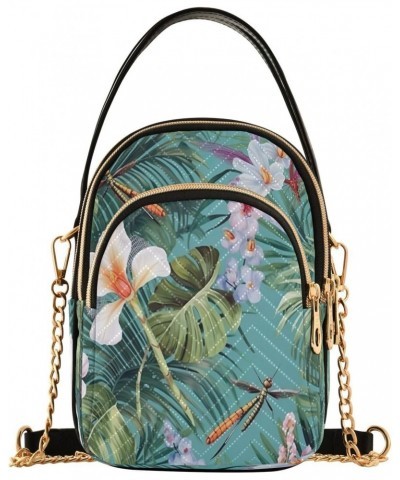 Green Dragonflies Shoulder Bags for Women Retro Classic Handbag Purse Small Purses with Chain $14.55 Shoulder Bags