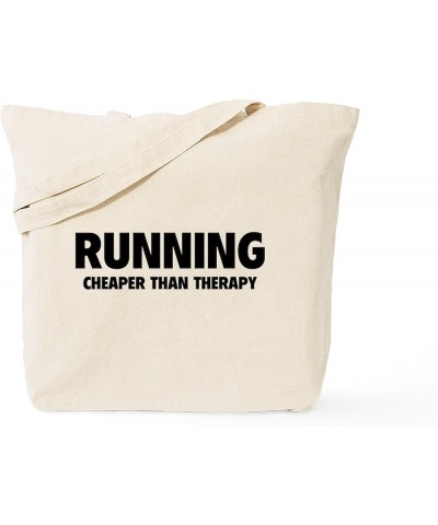 Running Late Is My Cardio Tote Bag Natural Canvas Tote Bag, Reusable Shopping Bag Running Cheaper Than Therapy Tote Bag Mediu...