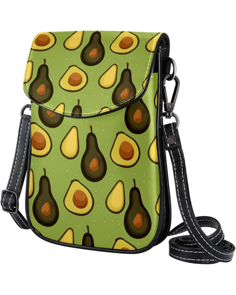 Crossbody Bags for Women,Crossbody Bag Men,Small Sling Bag,Avocado Green Background,Crossbody Purse $12.96 Crossbody Bags