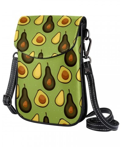 Crossbody Bags for Women,Crossbody Bag Men,Small Sling Bag,Avocado Green Background,Crossbody Purse $12.96 Crossbody Bags