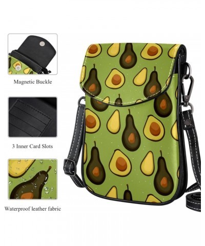 Crossbody Bags for Women,Crossbody Bag Men,Small Sling Bag,Avocado Green Background,Crossbody Purse $12.96 Crossbody Bags