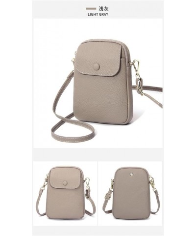 Genuine Leather Flip Phone Bag for Women Crossbody Purse Wallet Small Phone Pouch Beige $19.11 Totes