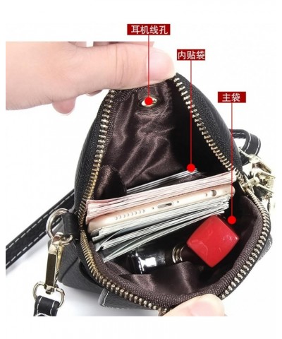 Genuine Leather Flip Phone Bag for Women Crossbody Purse Wallet Small Phone Pouch Beige $19.11 Totes