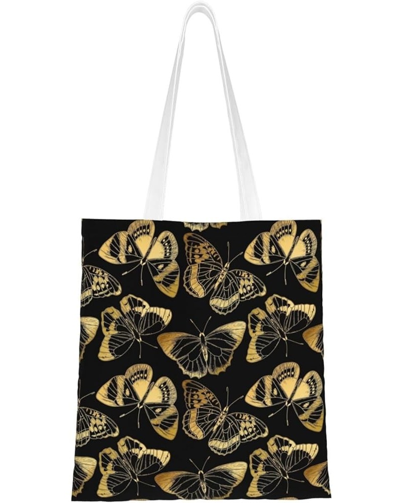 Butterfly Single Shoulder Fashion Canvas Tote Shopping Bags Handbags For Men And Women Butterfly7 $11.72 Totes