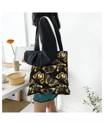 Butterfly Single Shoulder Fashion Canvas Tote Shopping Bags Handbags For Men And Women Butterfly7 $11.72 Totes