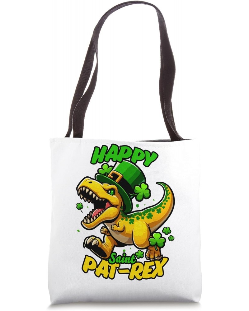 Happy Saint Pat Rex Day for Kids Tote Bag $9.02 Totes