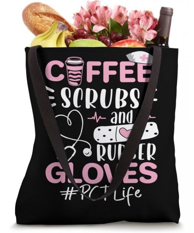 PCT Week Coffee Scrubs Rubber Gloves Patient Care Technician Tote Bag $14.24 Totes