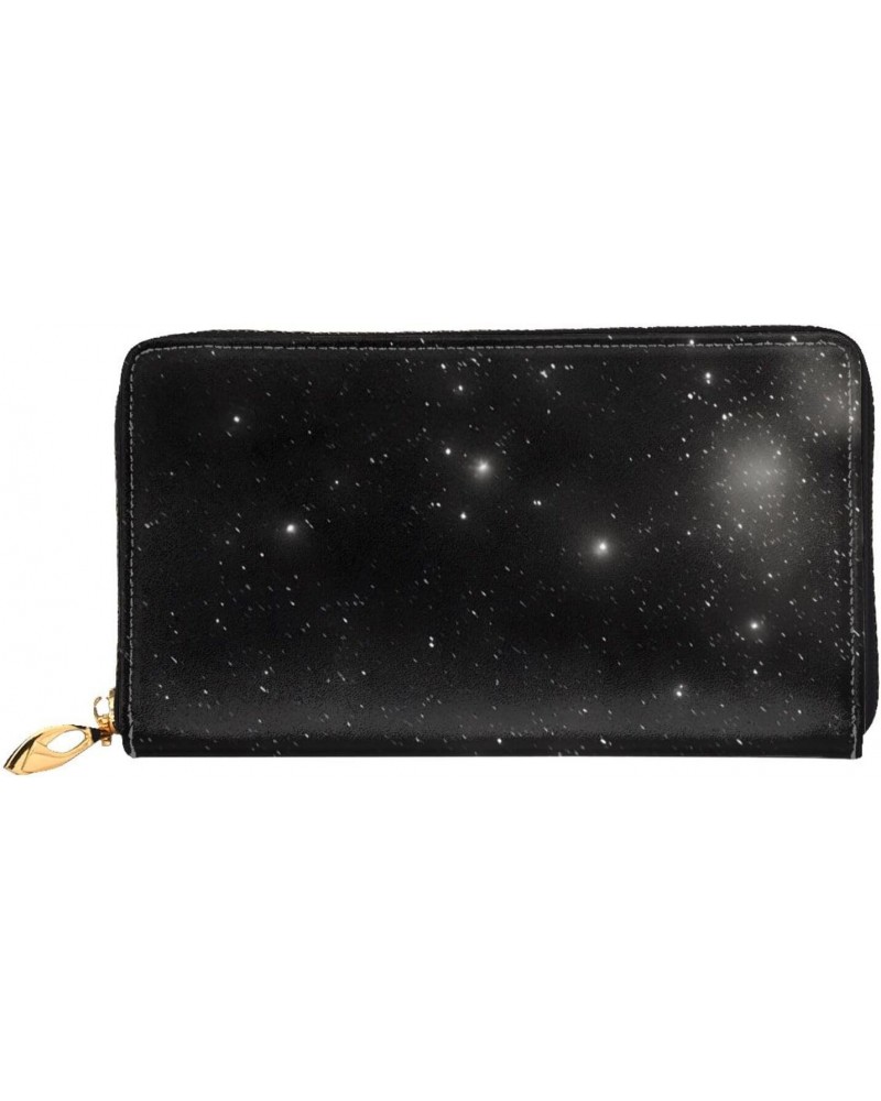 Black And White Galaxy Women'S Wallet, Leather Large Capacity Clutch Bag, Women'S Cell Phone Clutch Bag, Credit Card Holder. ...