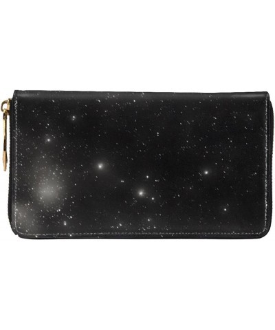 Black And White Galaxy Women'S Wallet, Leather Large Capacity Clutch Bag, Women'S Cell Phone Clutch Bag, Credit Card Holder. ...