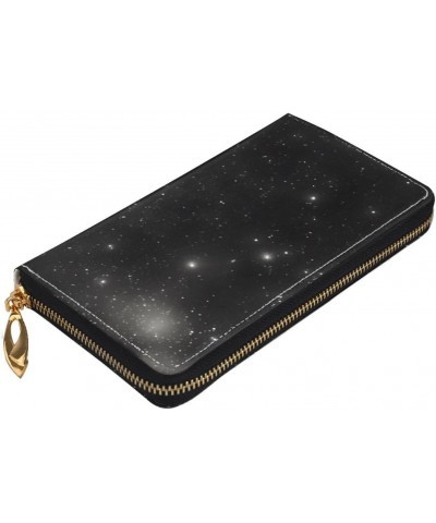 Black And White Galaxy Women'S Wallet, Leather Large Capacity Clutch Bag, Women'S Cell Phone Clutch Bag, Credit Card Holder. ...