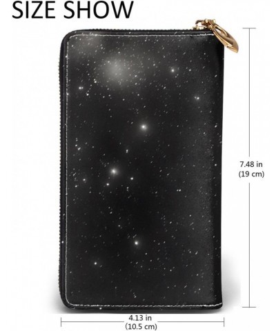 Black And White Galaxy Women'S Wallet, Leather Large Capacity Clutch Bag, Women'S Cell Phone Clutch Bag, Credit Card Holder. ...