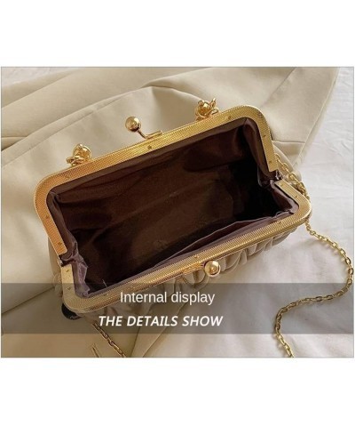 Fashion Women Shoulder Bags Prom Clutch Pearl Chain Crossbody Bags Female Chic Totes Pu Leather Handbags And Purse Orange $28...