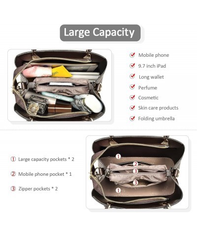 Women Handbags Fashion Print Ladies Top Handle Bag Travel Shoulder Bags Brown B $23.84 Satchels