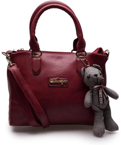 Women Leather Handbag Shoulder Bag (Red) $16.40 Handbags