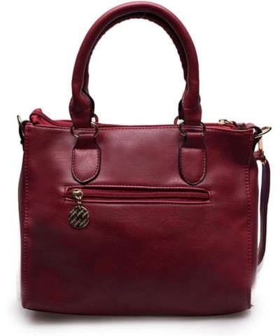 Women Leather Handbag Shoulder Bag (Red) $16.40 Handbags