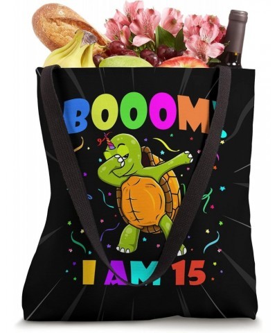 Dabbing Turtlecorn Booom! I Am 15 Boys Girls 15th Birthday Tote Bag $11.74 Totes