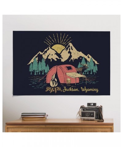 24x36 Inch Giclee Print, Jackson, Wyoming, Camping Scene $20.00 Totes